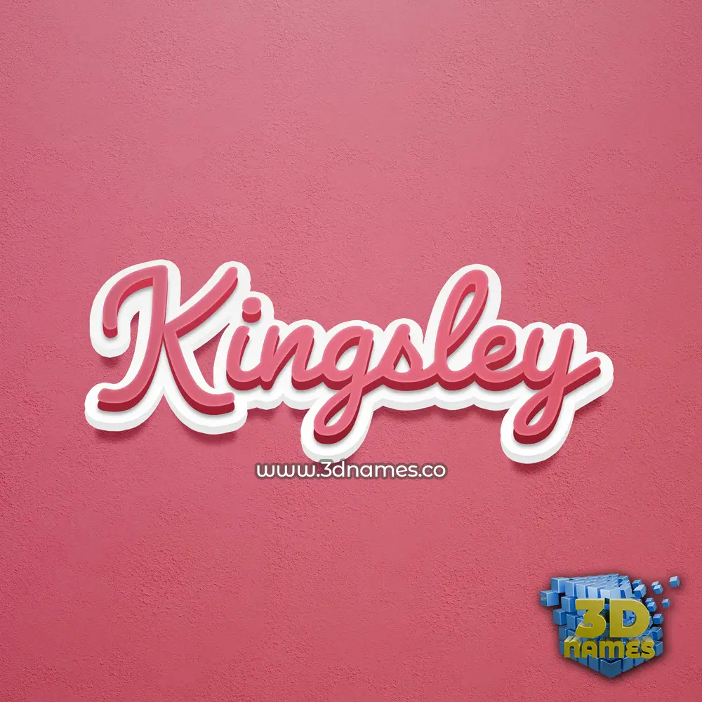 kingsley in Red Scribble style - 3D name wallpaper