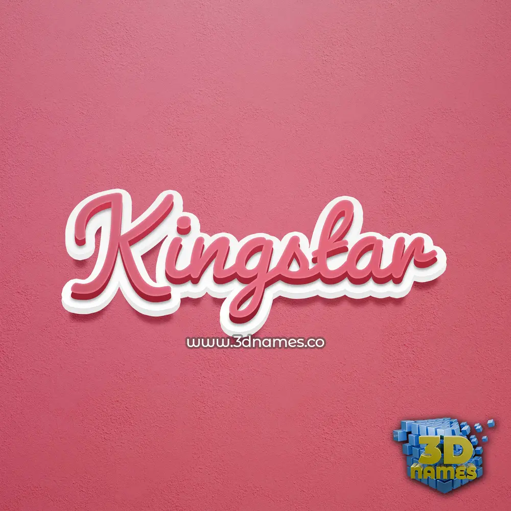 kingstar in Red Scribble style - 3D name wallpaper