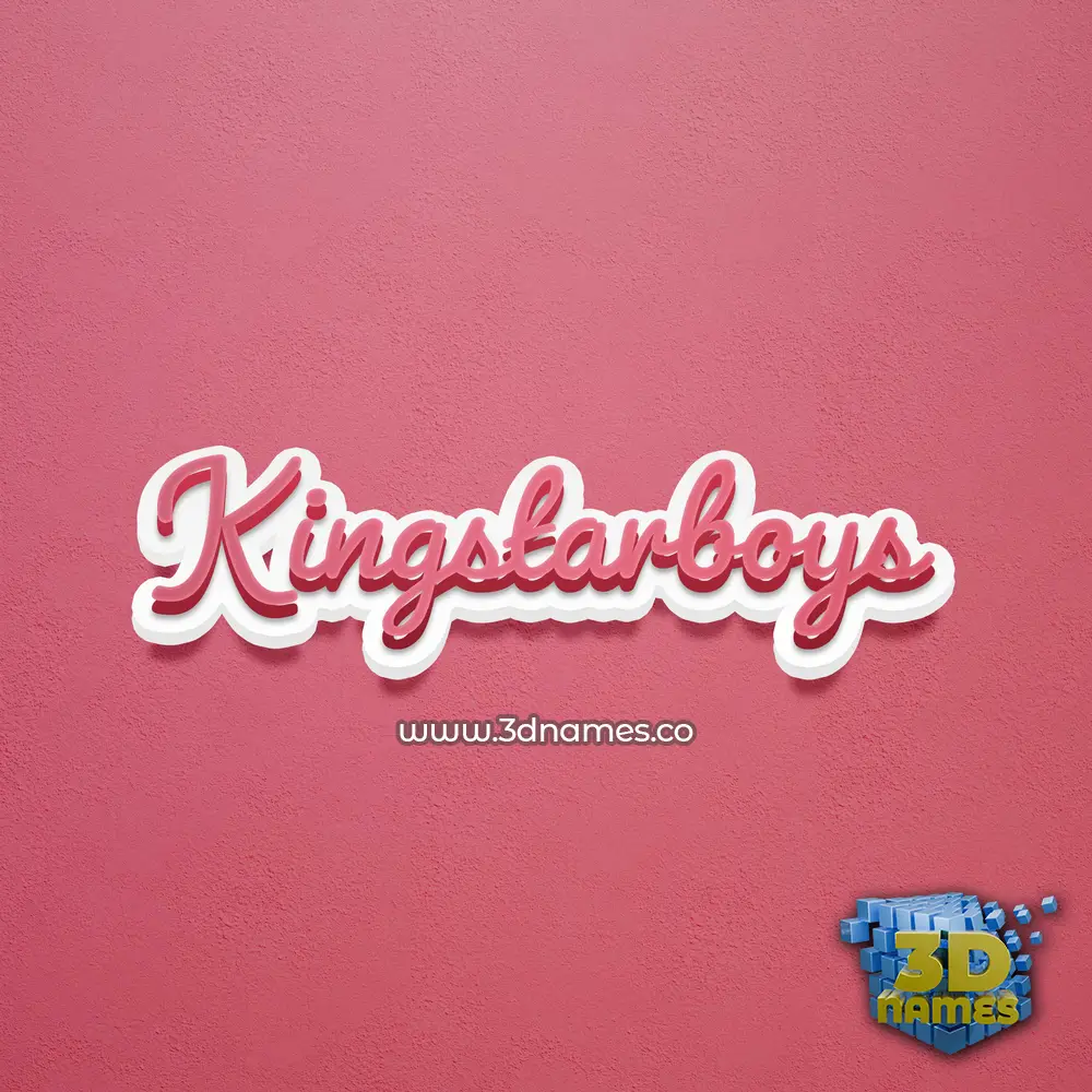 kingstarboys in Red Scribble style - 3D name wallpaper