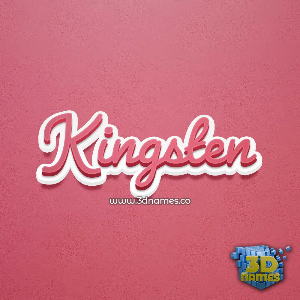 kingsten in Red Scribble style - 3D name wallpaper