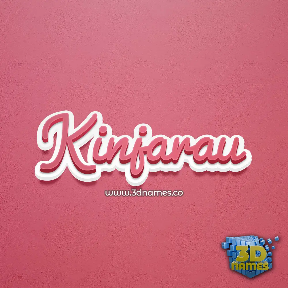 kinjarau in Red Scribble style - 3D name wallpaper