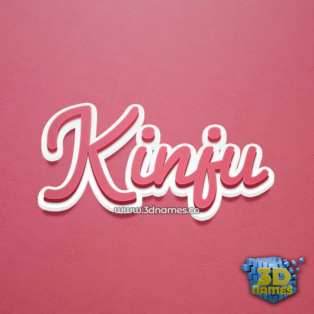 kinju in Red Scribble style - 3D name wallpaper