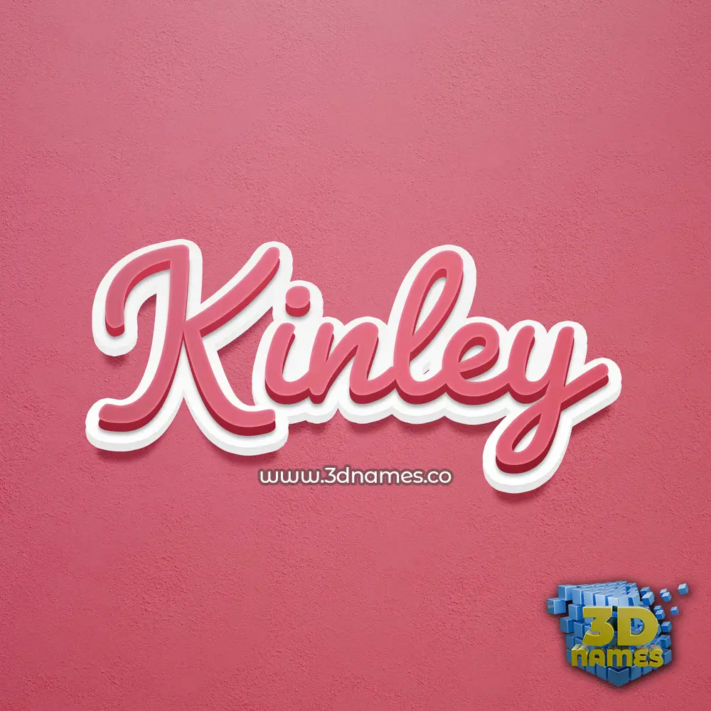 kinley in Red Scribble style - 3D name wallpaper