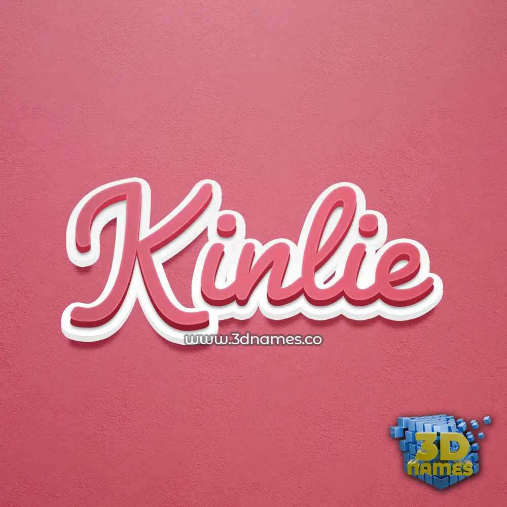 kinlie in Red Scribble style - 3D name wallpaper