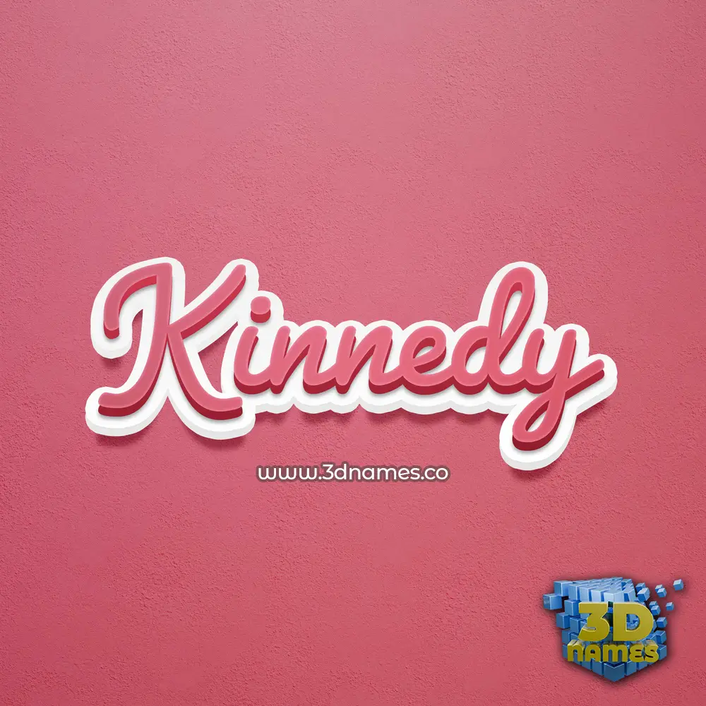 kinnedy in Red Scribble style - 3D name wallpaper