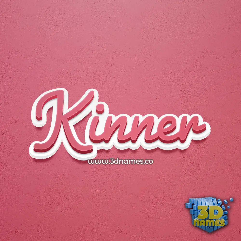 kinner in Red Scribble style - 3D name wallpaper