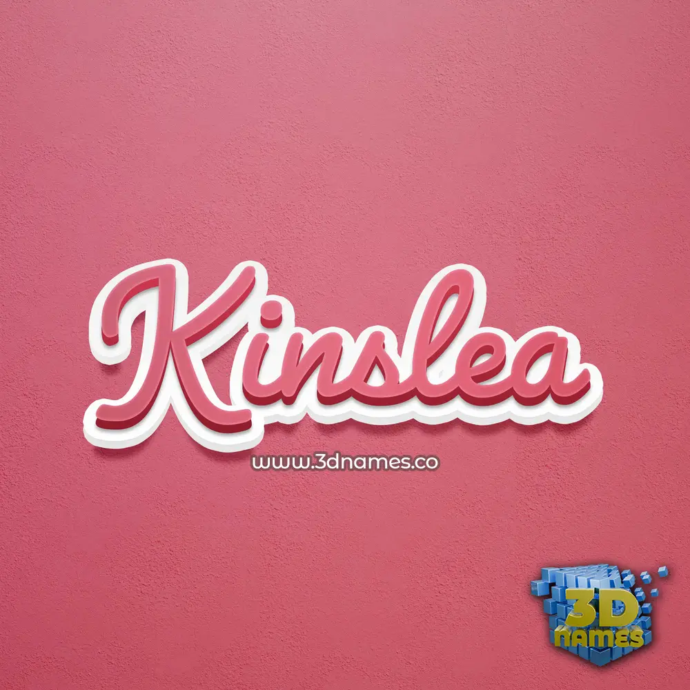 kinslea in Red Scribble style - 3D name wallpaper