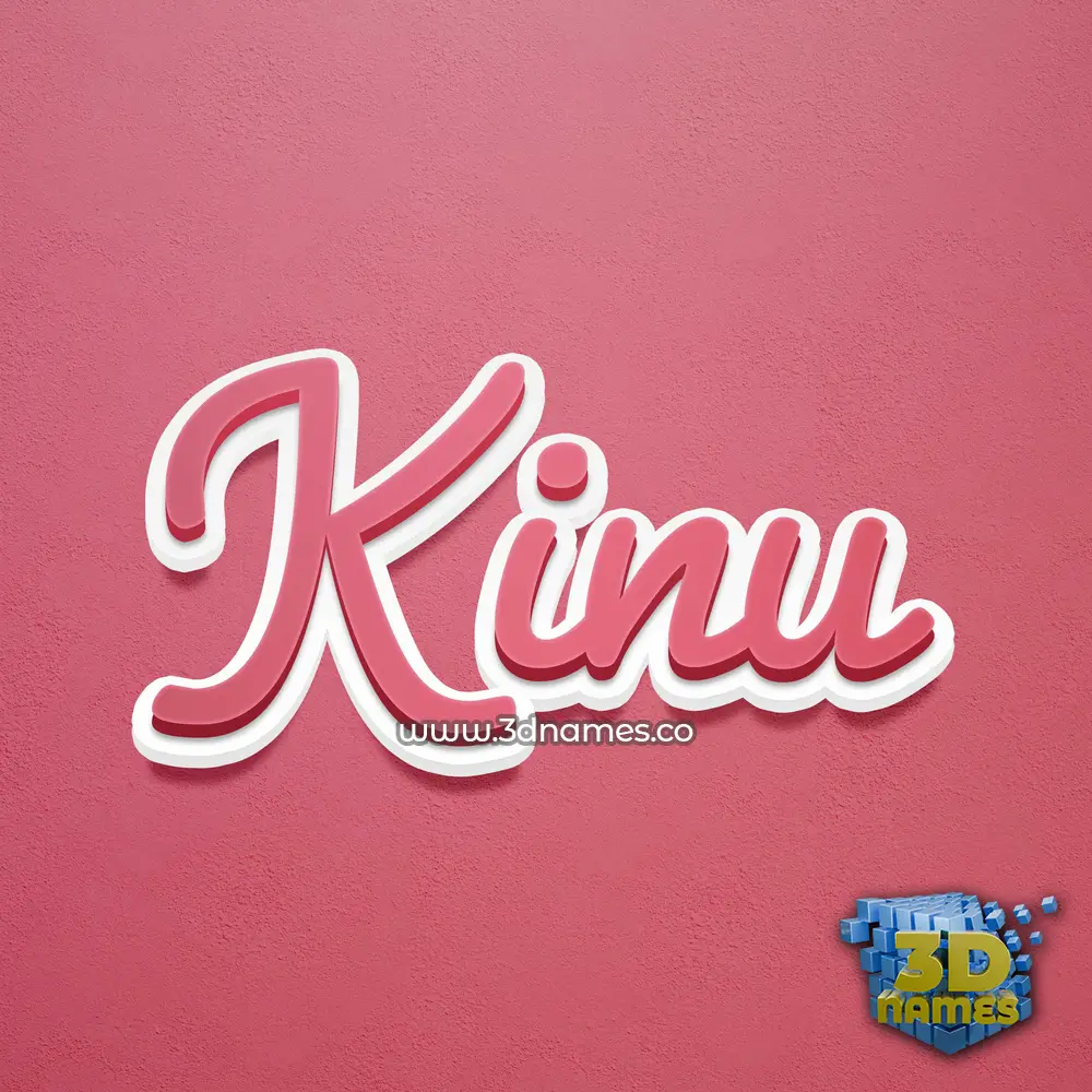 kinu in Red Scribble style - 3D name wallpaper