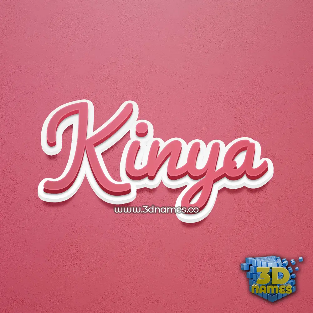 kinya in Red Scribble style - 3D name wallpaper