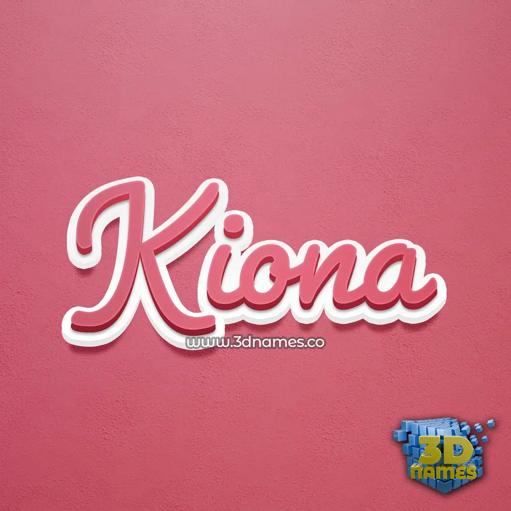 kiona in Red Scribble style - 3D name wallpaper