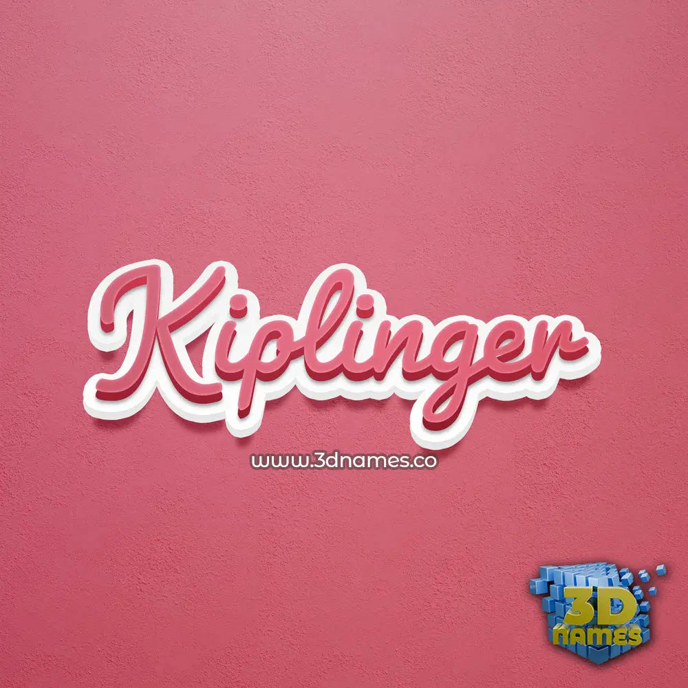 kiplinger in Red Scribble style - 3D name wallpaper
