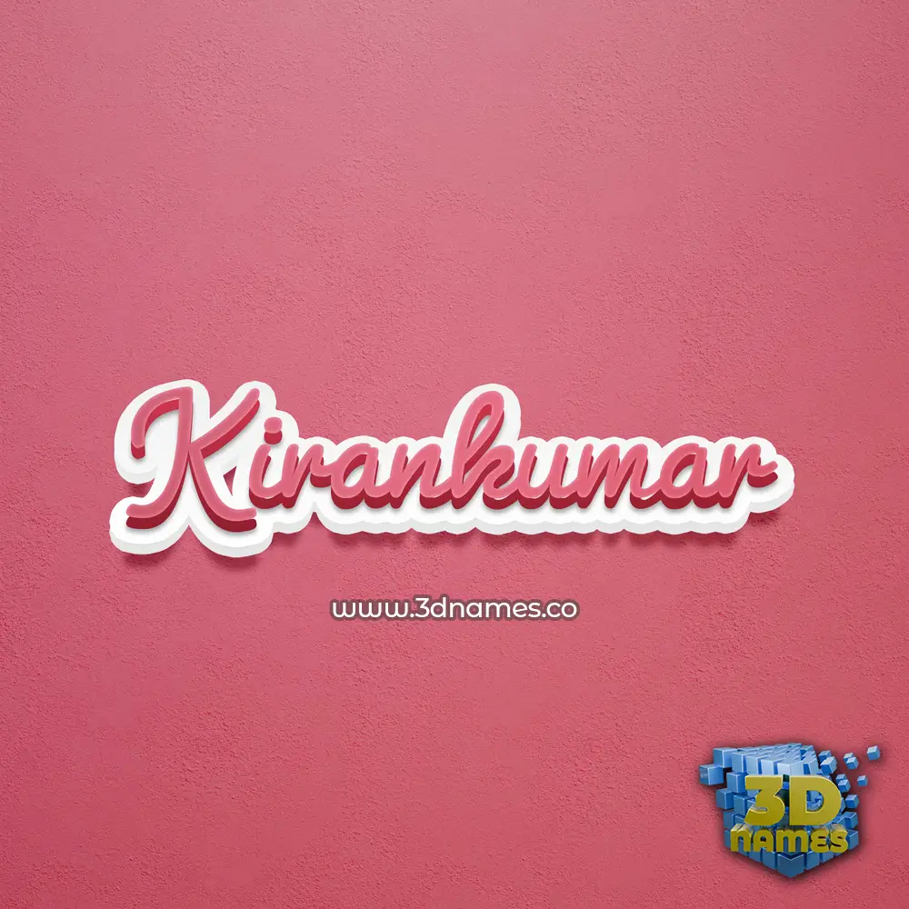 kirankumar in Red Scribble style - 3D name wallpaper