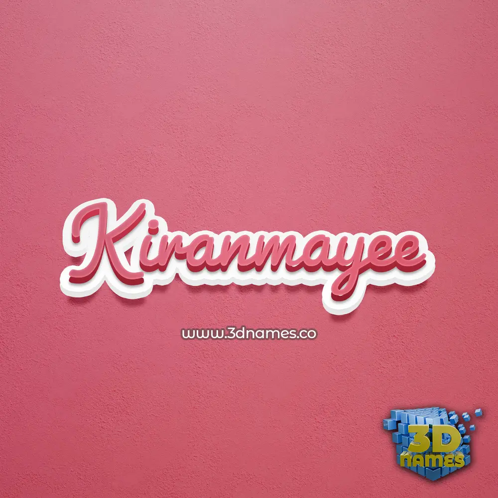 kiranmayee in Red Scribble style - 3D name wallpaper