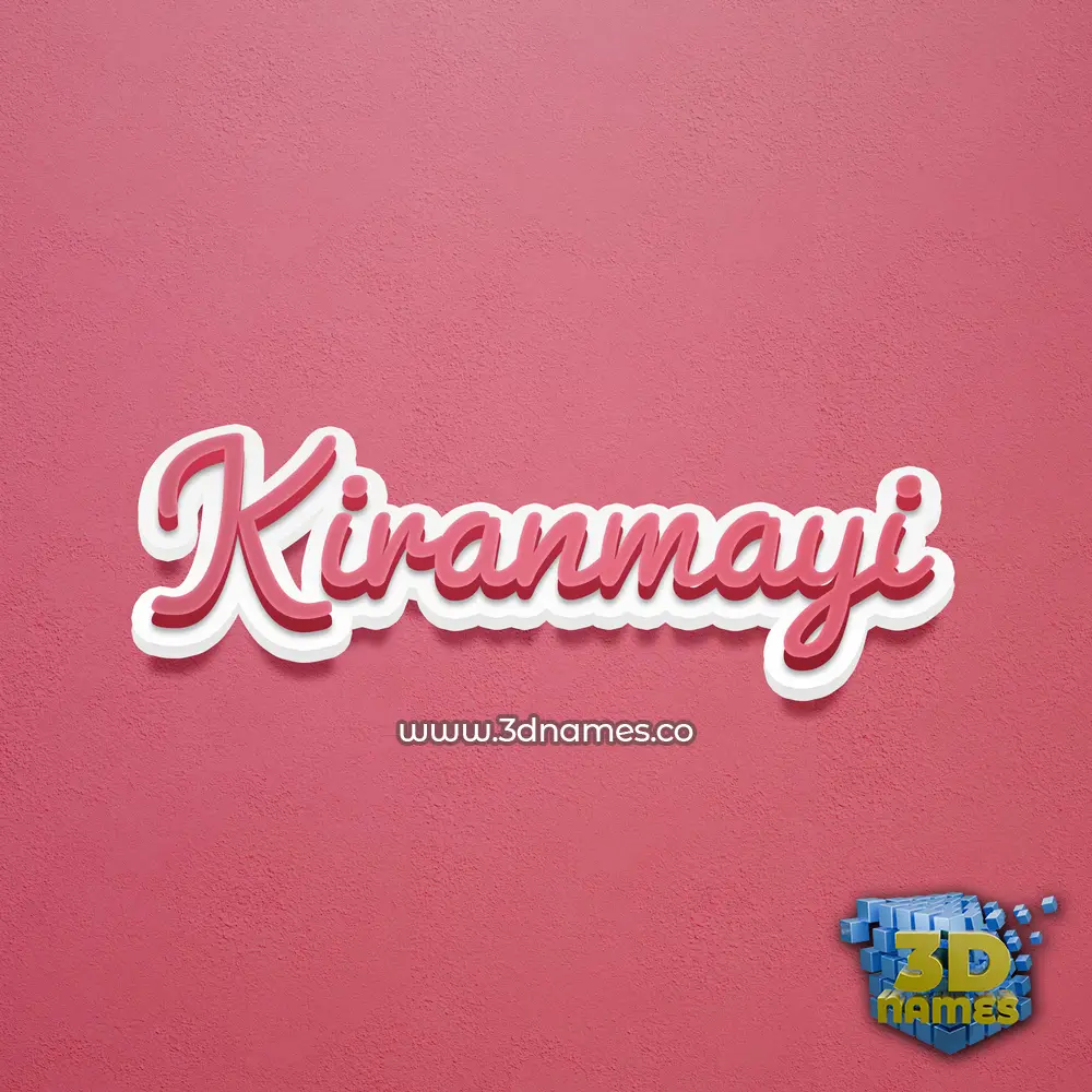 kiranmayi in Red Scribble style - 3D name wallpaper