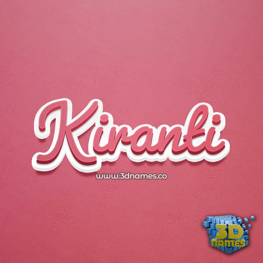 kiranti in Red Scribble style - 3D name wallpaper