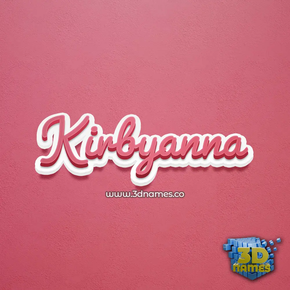 kirbyanna in Red Scribble style - 3D name wallpaper