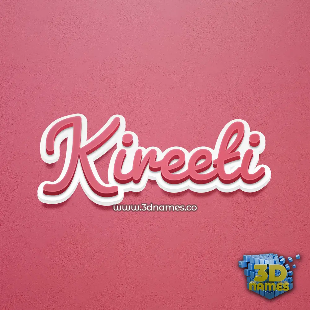 kireeti in Red Scribble style - 3D name wallpaper