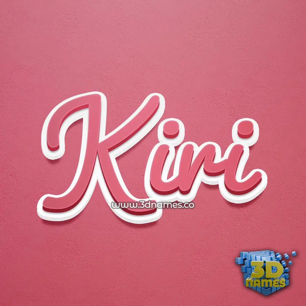 kiri in Red Scribble style - 3D name wallpaper