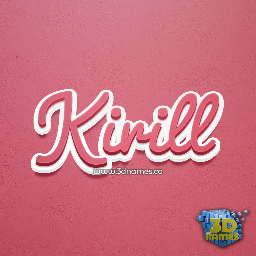 kirill in Red Scribble style - 3D name wallpaper