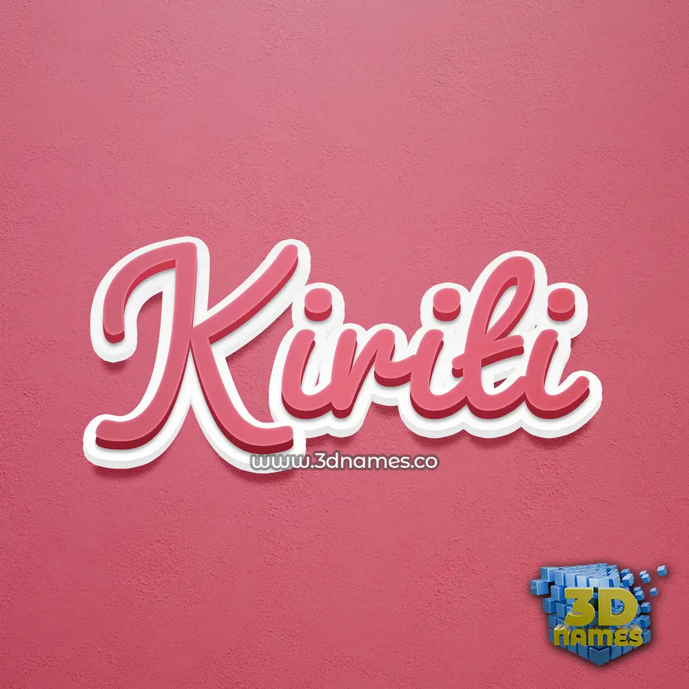 kiriti in Red Scribble style - 3D name wallpaper