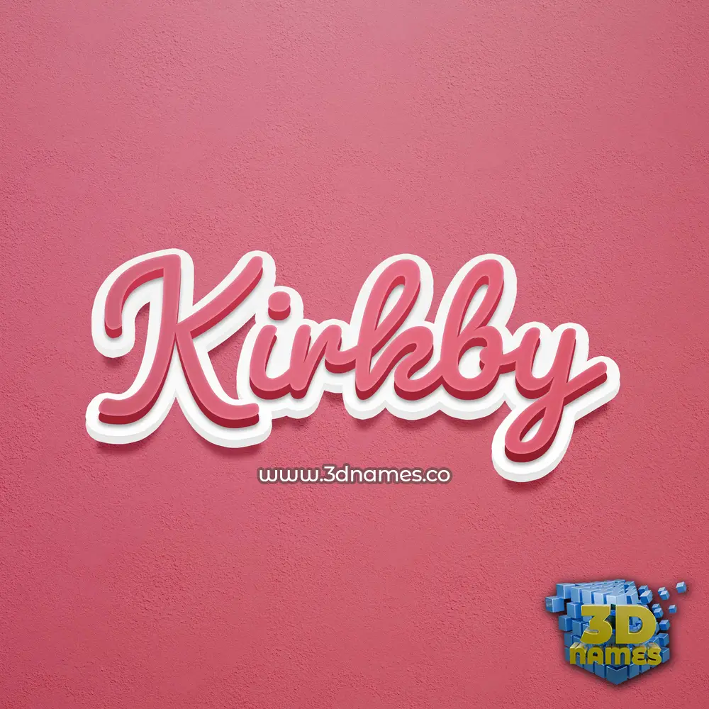 kirkby in Red Scribble style - 3D name wallpaper