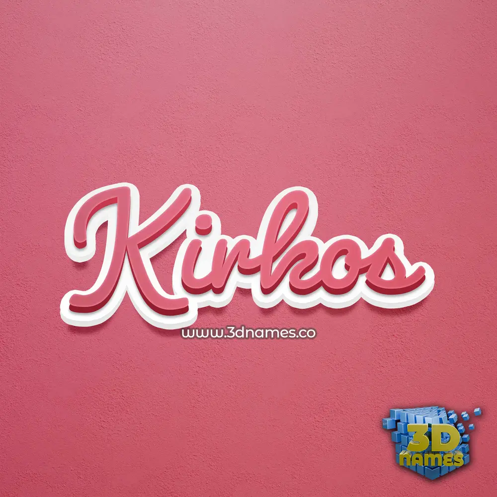 kirkos in Red Scribble style - 3D name wallpaper