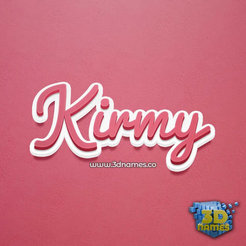kirmy in Red Scribble style - 3D name wallpaper