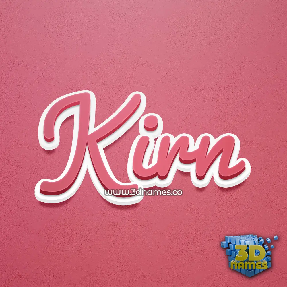 kirn in Red Scribble style - 3D name wallpaper