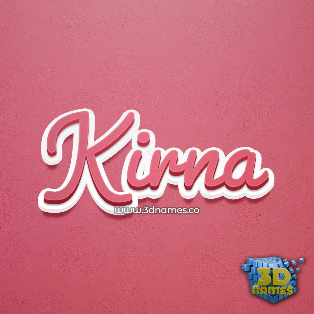 kirna in Red Scribble style - 3D name wallpaper
