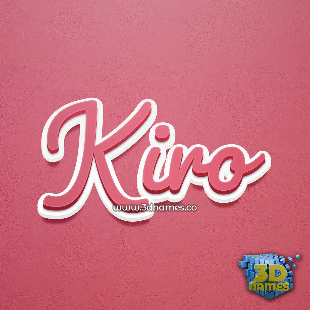 kiro in Red Scribble style - 3D name wallpaper