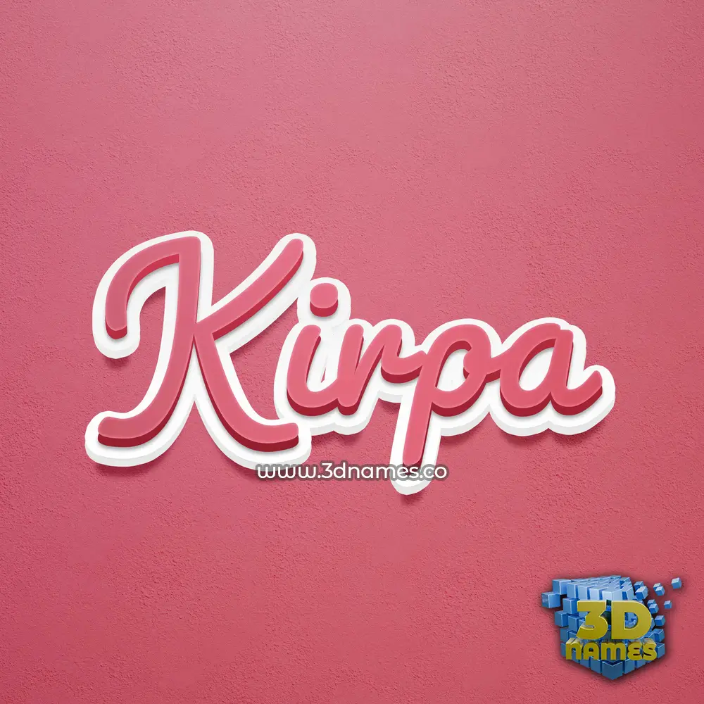 kirpa in Red Scribble style - 3D name wallpaper