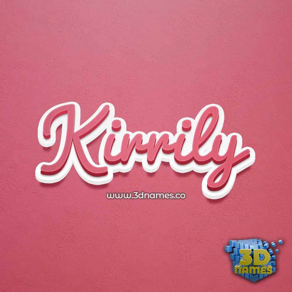 kirrily in Red Scribble style - 3D name wallpaper