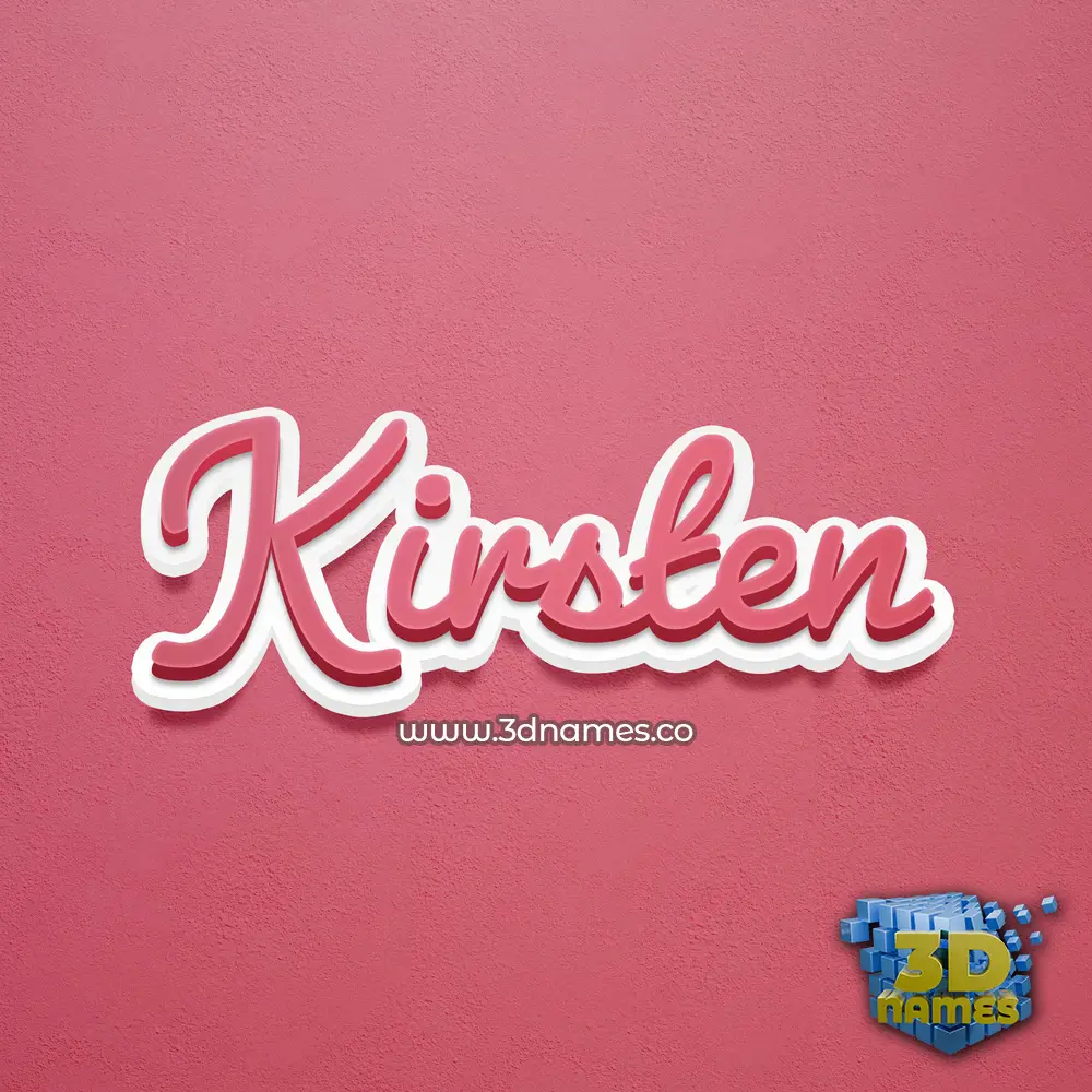 kirsten in Red Scribble style - 3D name wallpaper