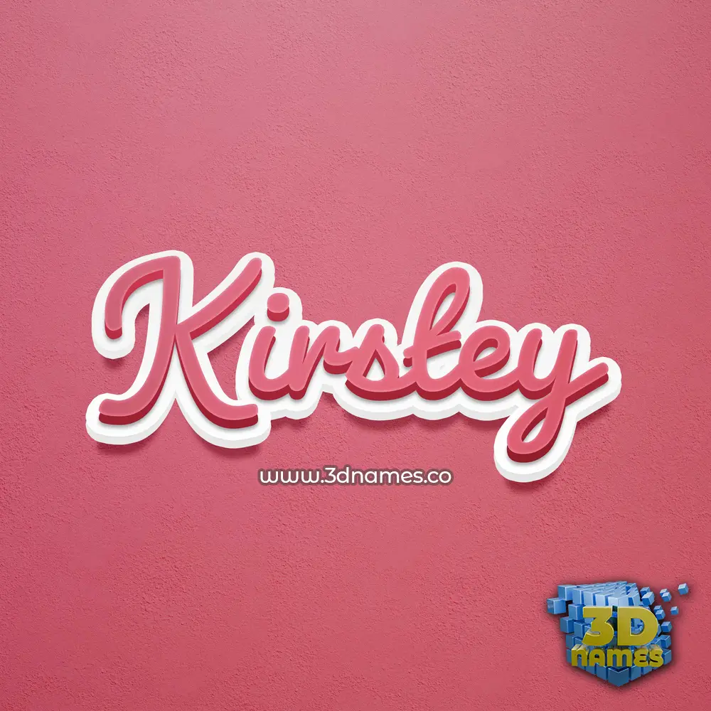 kirstey in Red Scribble style - 3D name wallpaper