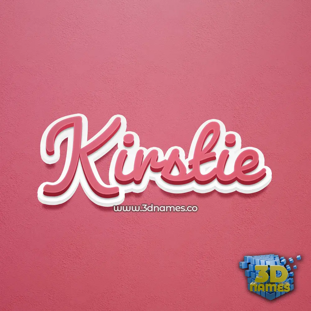 kirstie in Red Scribble style - 3D name wallpaper
