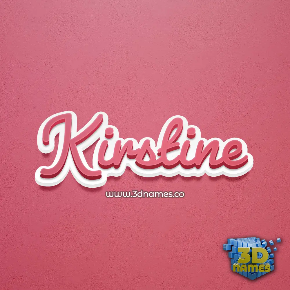 kirstine in Red Scribble style - 3D name wallpaper