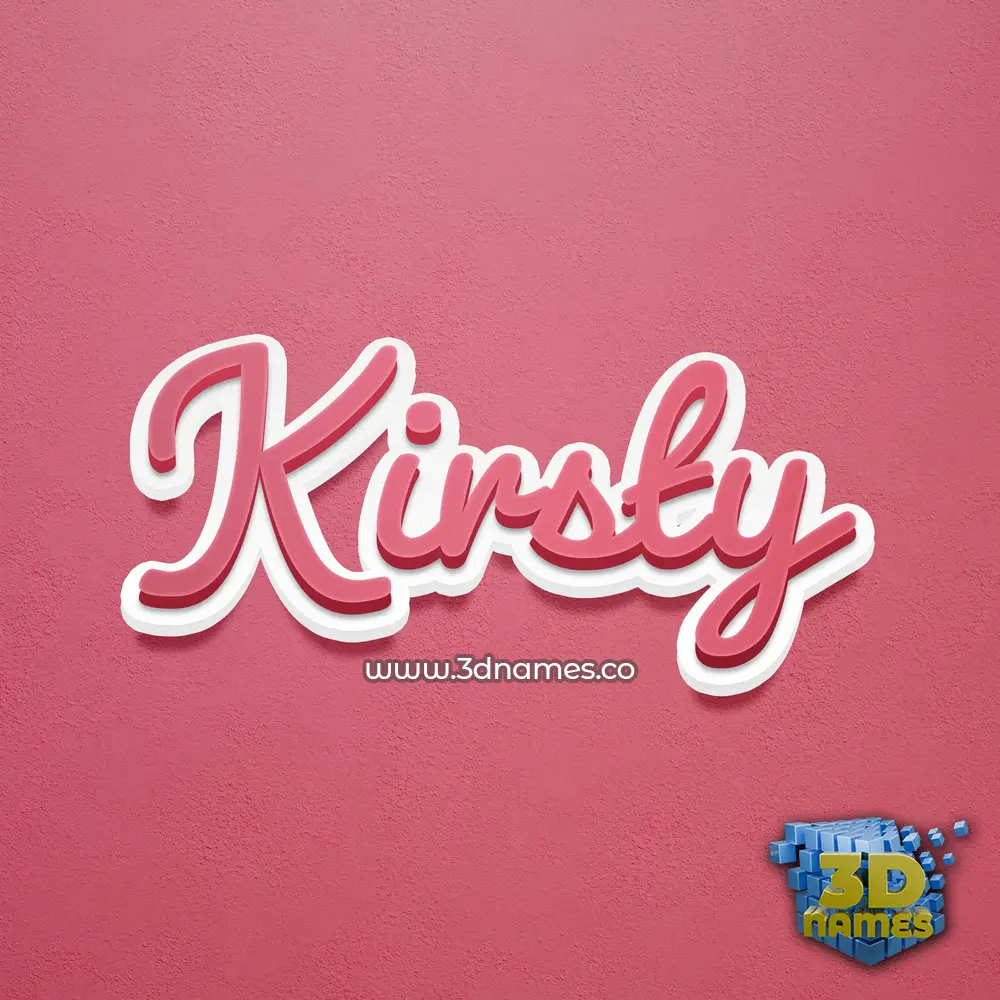 kirsty in Red Scribble style - 3D name wallpaper