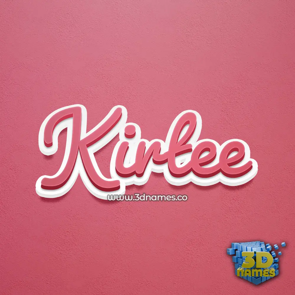 kirtee in Red Scribble style - 3D name wallpaper