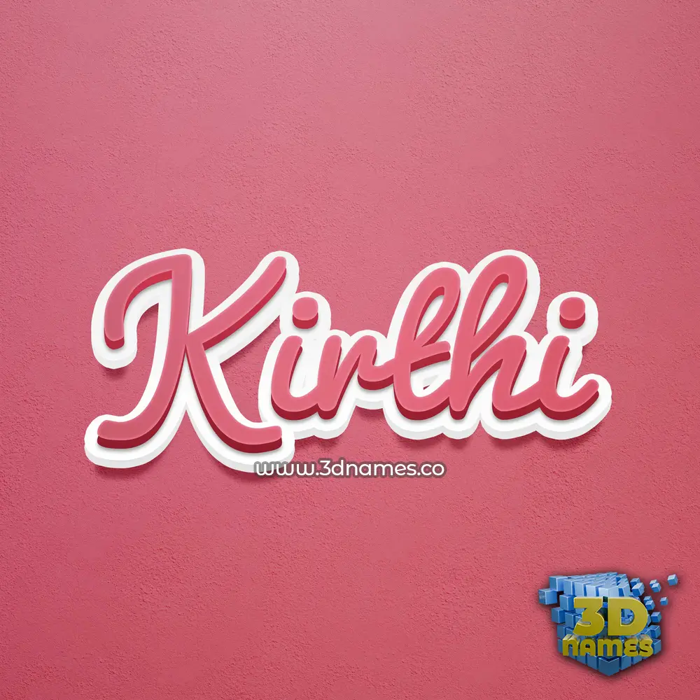 kirthi in Red Scribble style - 3D name wallpaper