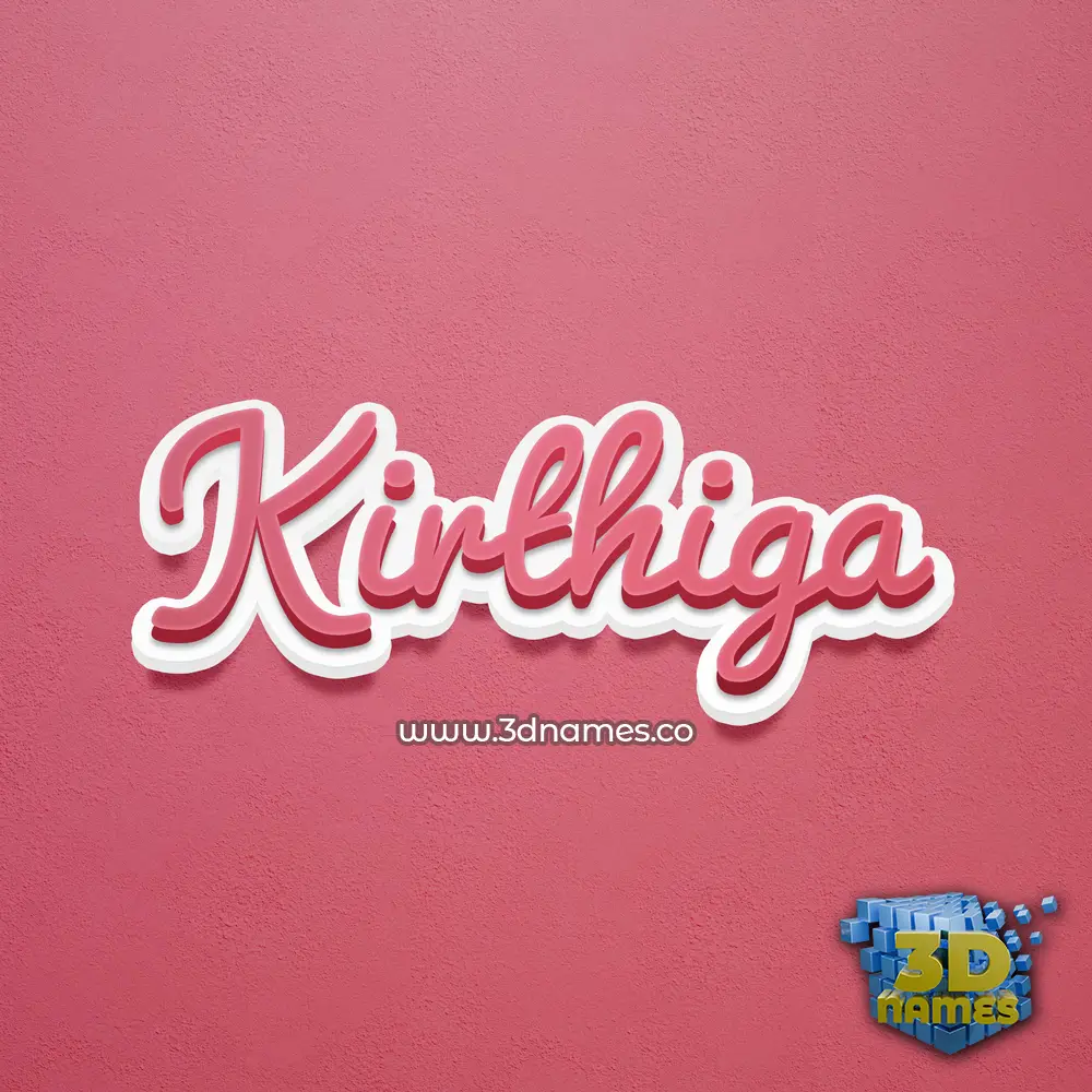 kirthiga in Red Scribble style - 3D name wallpaper