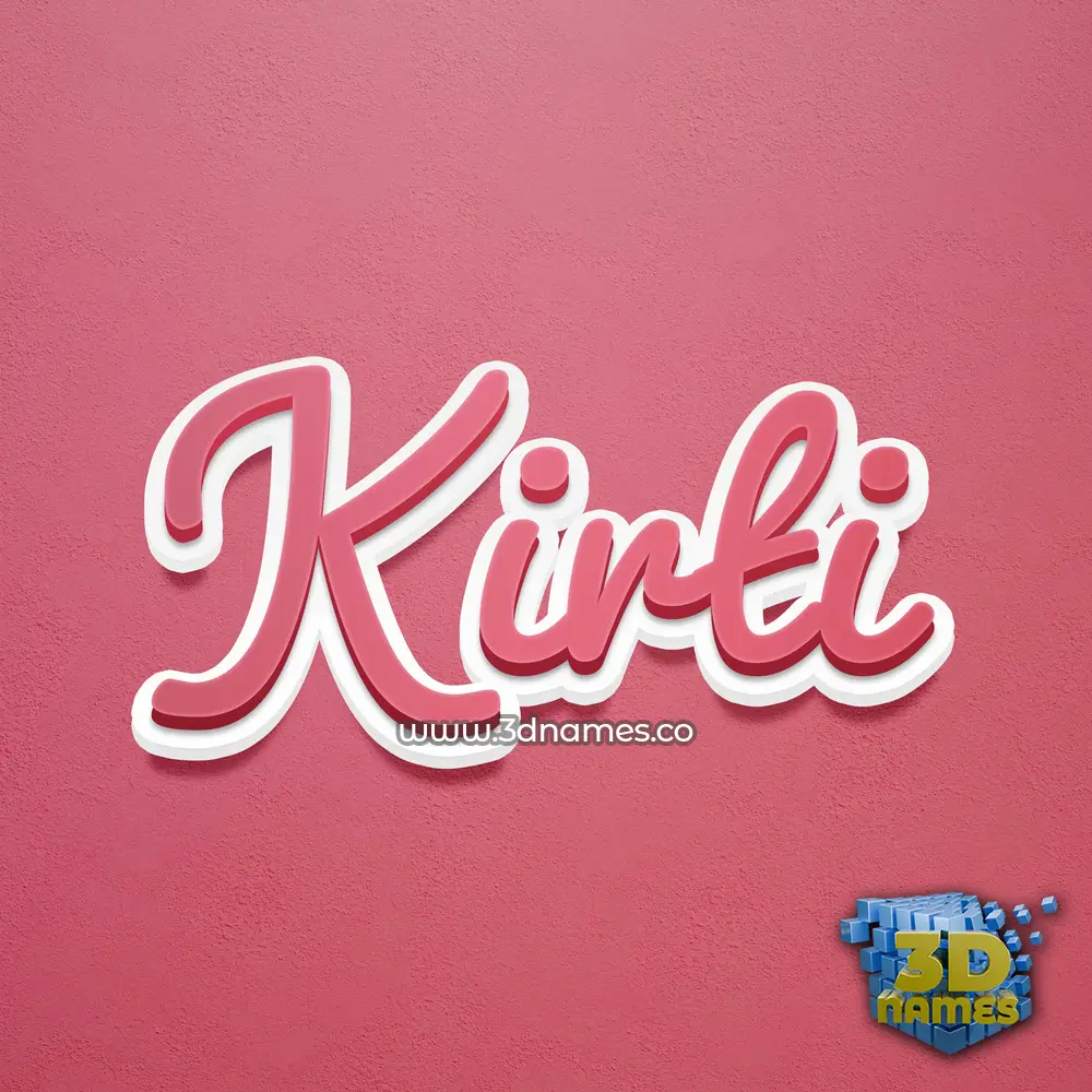 kirti in Red Scribble style - 3D name wallpaper