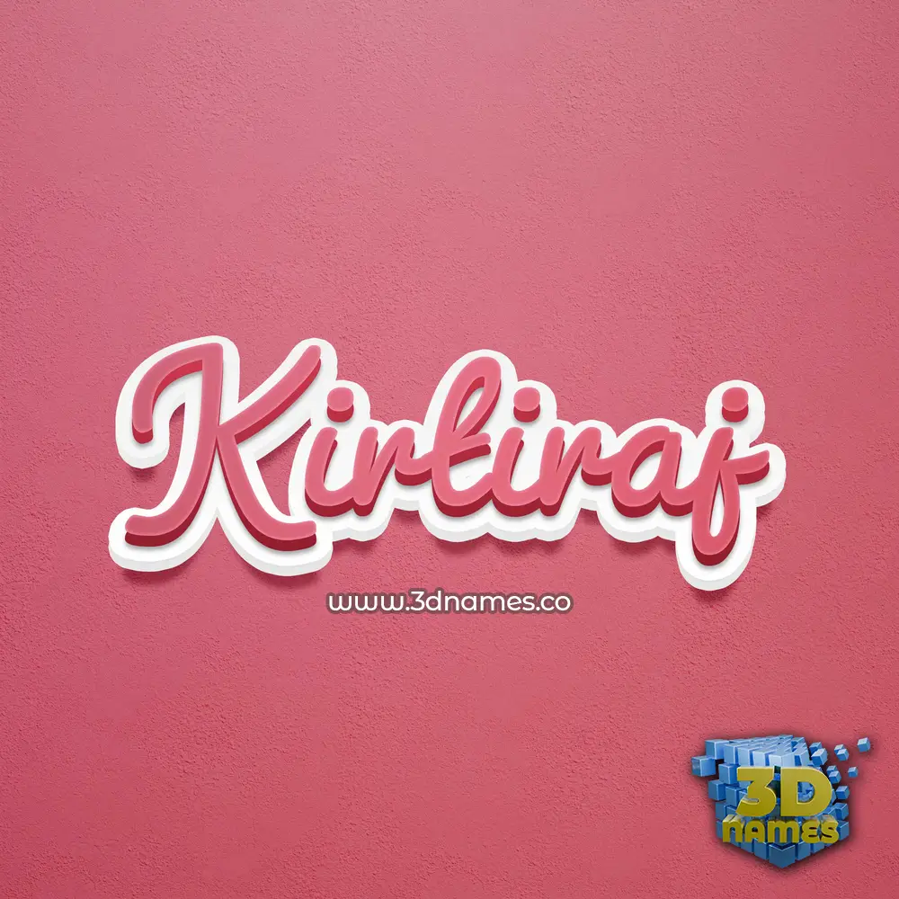 kirtiraj in Red Scribble style - 3D name wallpaper