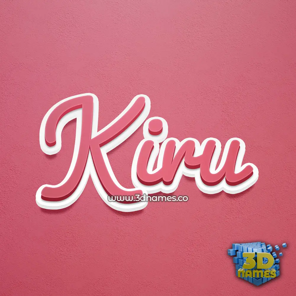 kiru in Red Scribble style - 3D name wallpaper