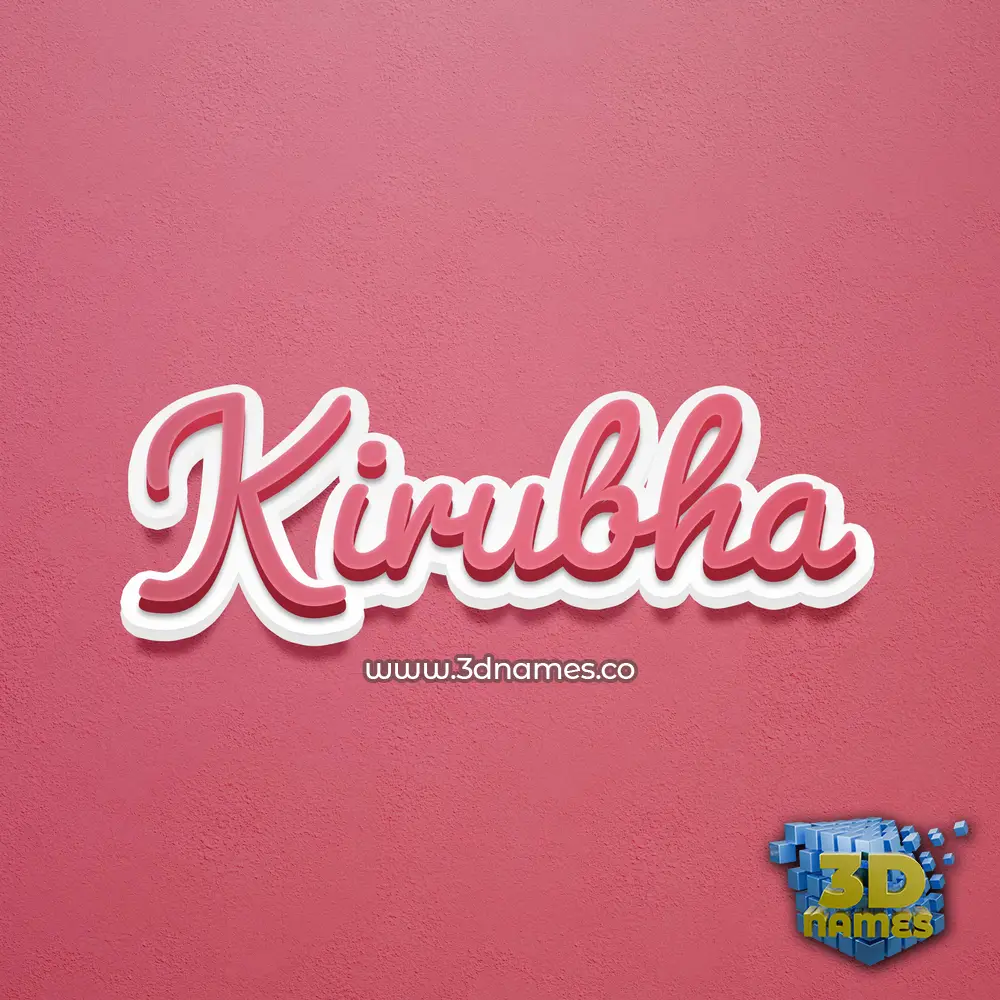 kirubha in Red Scribble style - 3D name wallpaper