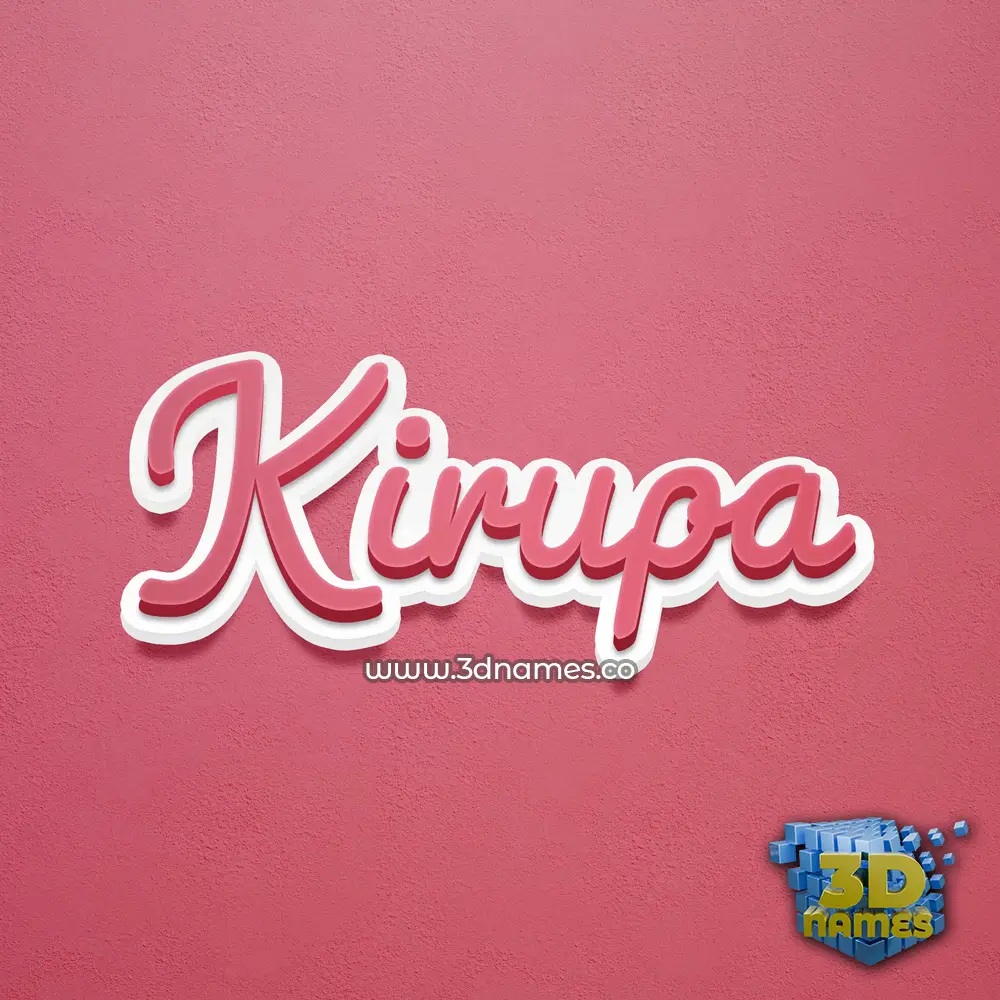 kirupa in Red Scribble style - 3D name wallpaper