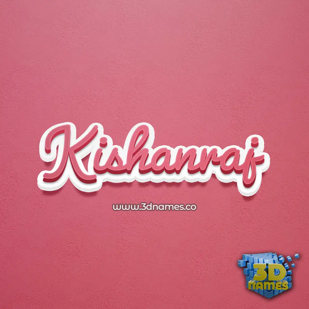 kishanraj in Red Scribble style - 3D name wallpaper