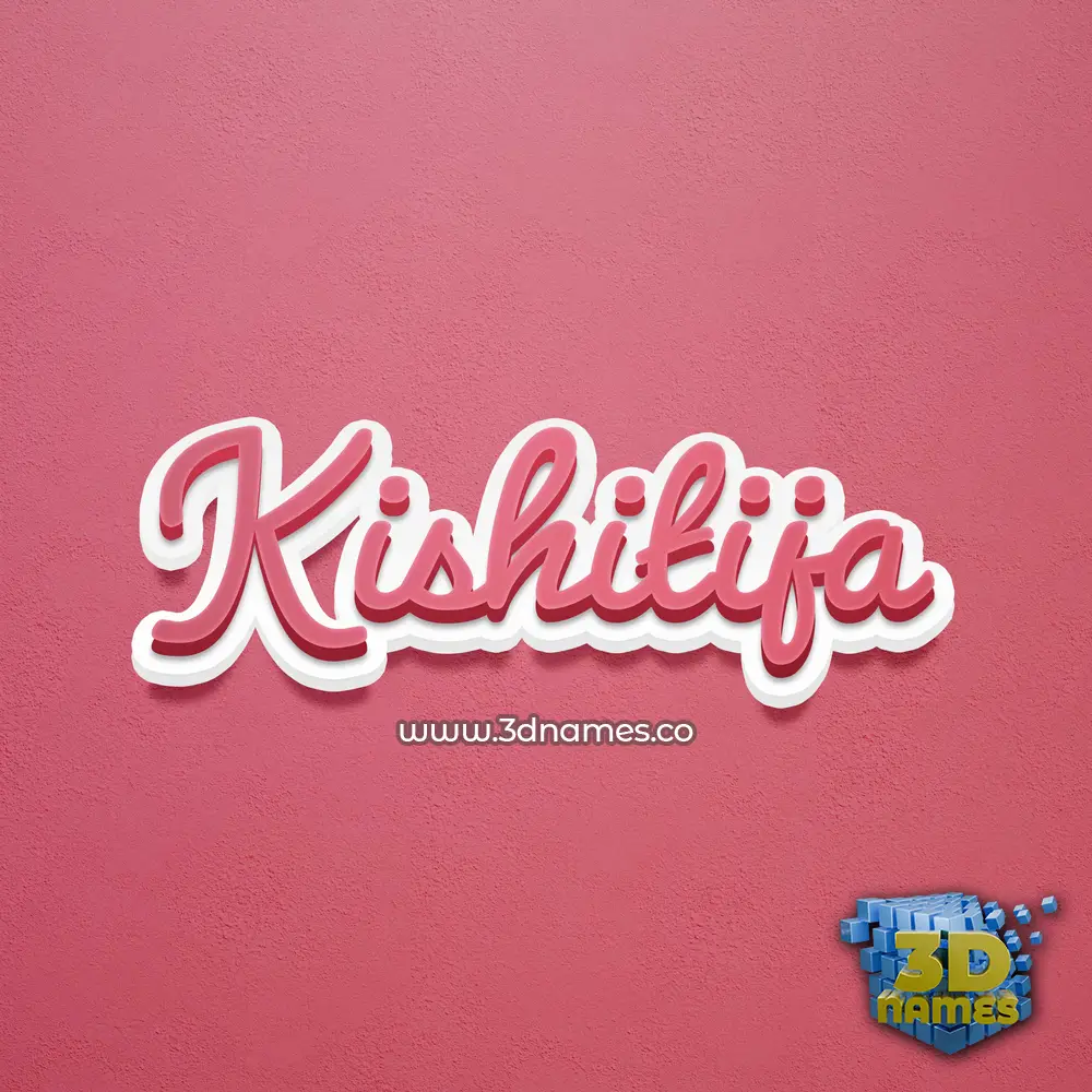 kishitija in Red Scribble style - 3D name wallpaper