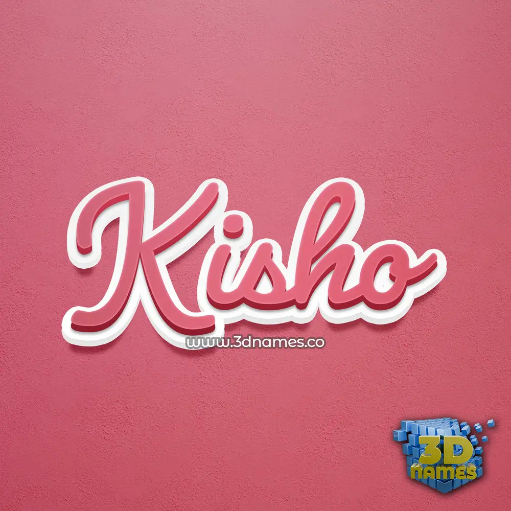 kisho in Red Scribble style - 3D name wallpaper