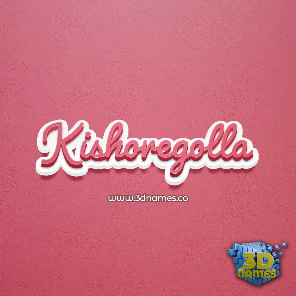 kishoregolla in Red Scribble style - 3D name wallpaper