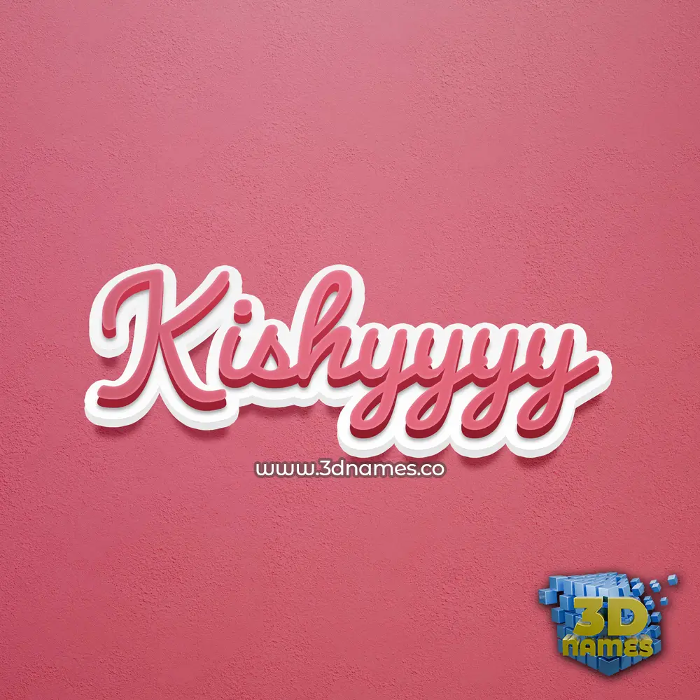 kishyyyy in Red Scribble style - 3D name wallpaper